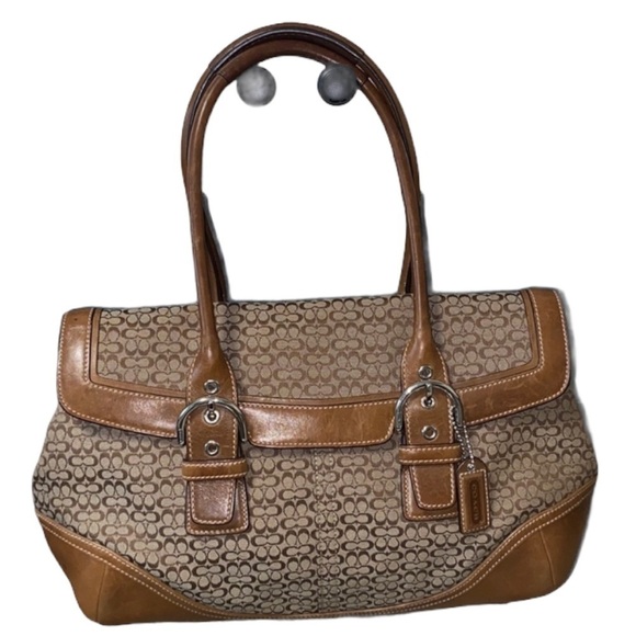 Coach Brown Signature Soho Satchel #7080 - Picture 2 of 9
